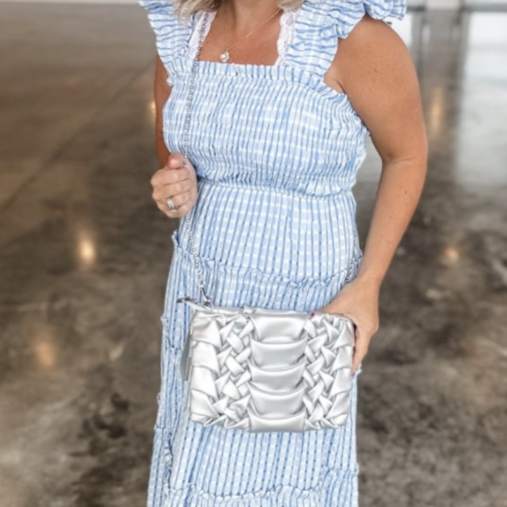 Braided Texture Crossbody Bag